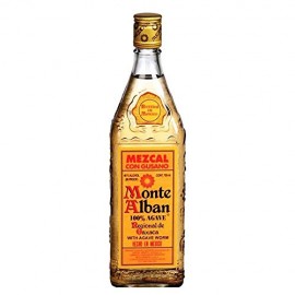 MONTE ALBAN MEZCAL CON GUSANO 100 AGAVE REGIONAL DE OAXACA HECHO EN MEXICO 70 CL